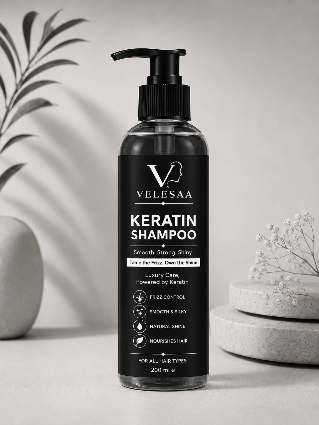 Velesaa Keratin Shampoo – Smooth & Healthy-Looking Hair Care